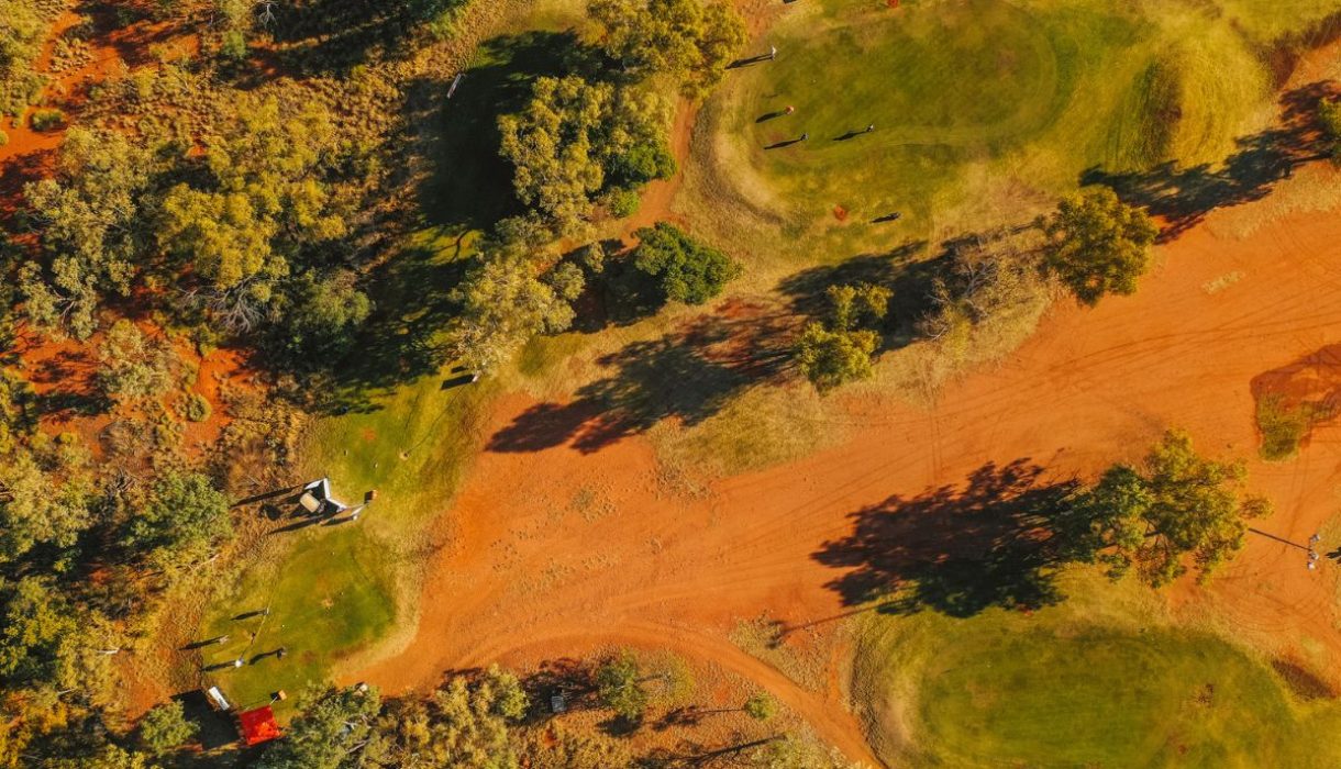 Birds' Eye View of Mount Isa Golf Course in Outback Queensland